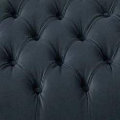 Jack & Alice Canapé Mindarie (3 places) - Velours - Bleu foncé -Canapés Soldes Magasin 1000180887 201021 14381200017 DETAILS P000000001000180887