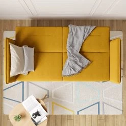 Mørteens Canapé convertible Asbro I - Tissu - Jaune -Canapés Soldes Magasin 1000182530 191212 13383200039 MOOD DETAILS P000000001000182530 mood