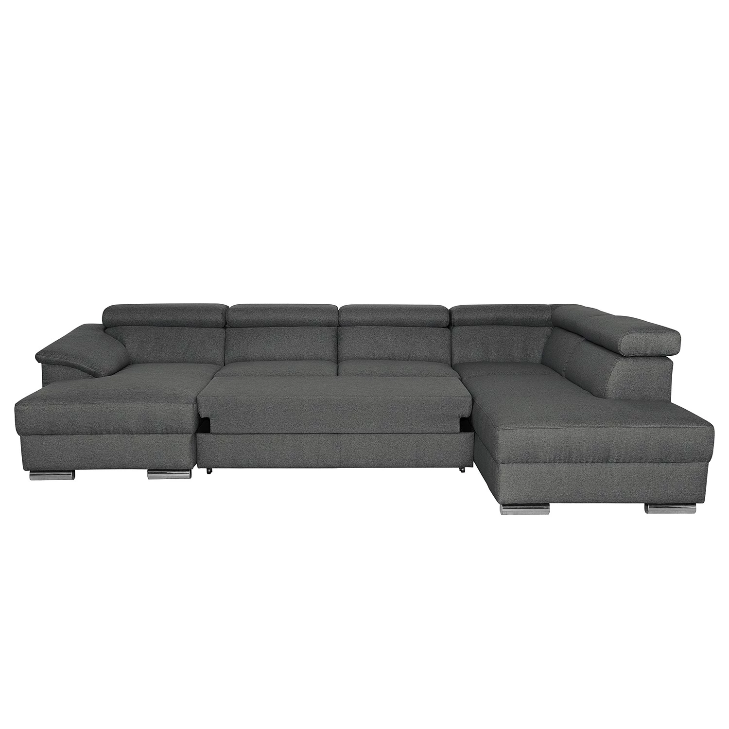 Modoform Canapé panoramique Swain - Tissu - Anthracite - Méridienne courte à gauche (vue de face) - Avec fonction couchage 3 Modoform Canapé panoramique Swain - Tissu - Anthracite - Méridienne courte à gauche (vue de face) - Avec fonction couchage – Image 3