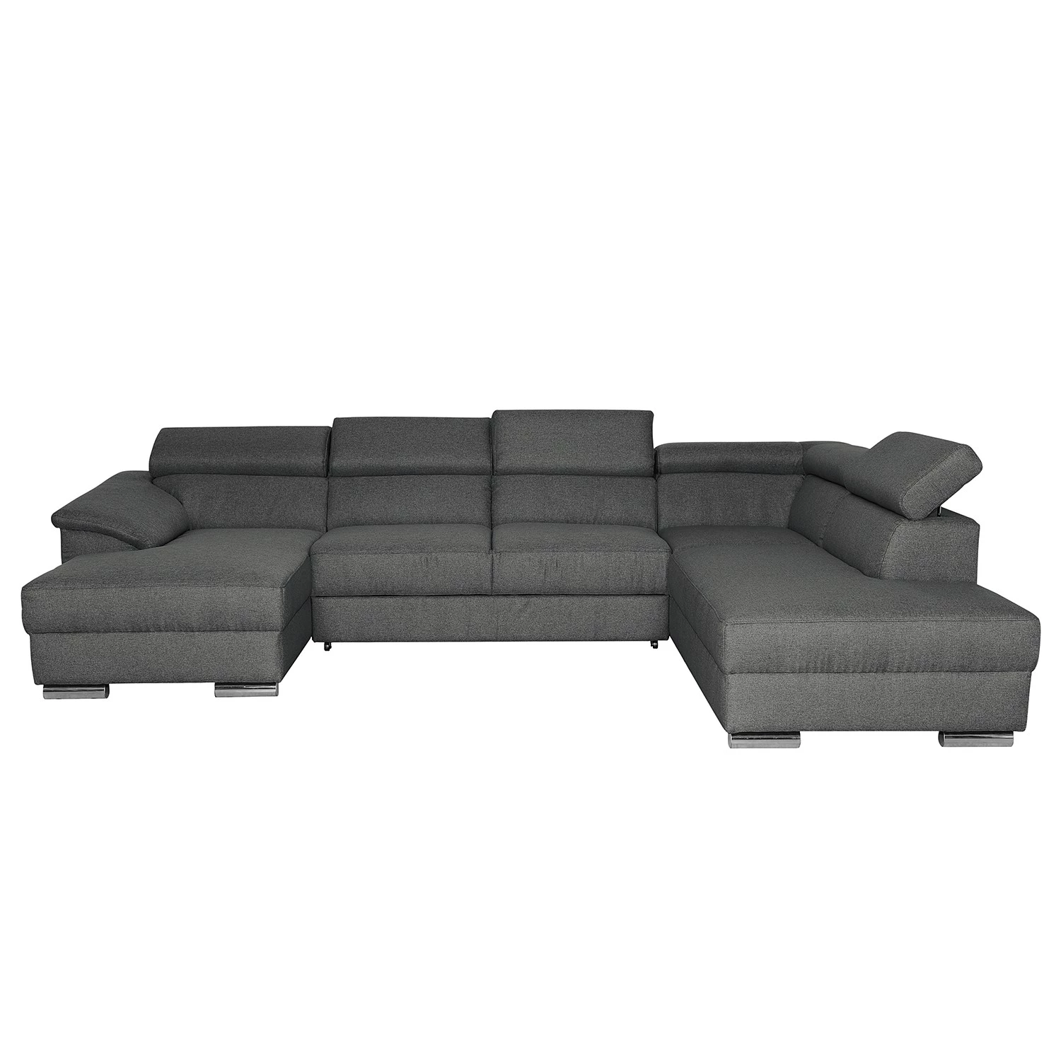 Modoform Canapé panoramique Swain - Tissu - Anthracite - Méridienne courte à gauche (vue de face) - Avec fonction couchage 4 Modoform Canapé panoramique Swain - Tissu - Anthracite - Méridienne courte à gauche (vue de face) - Avec fonction couchage – Image 4