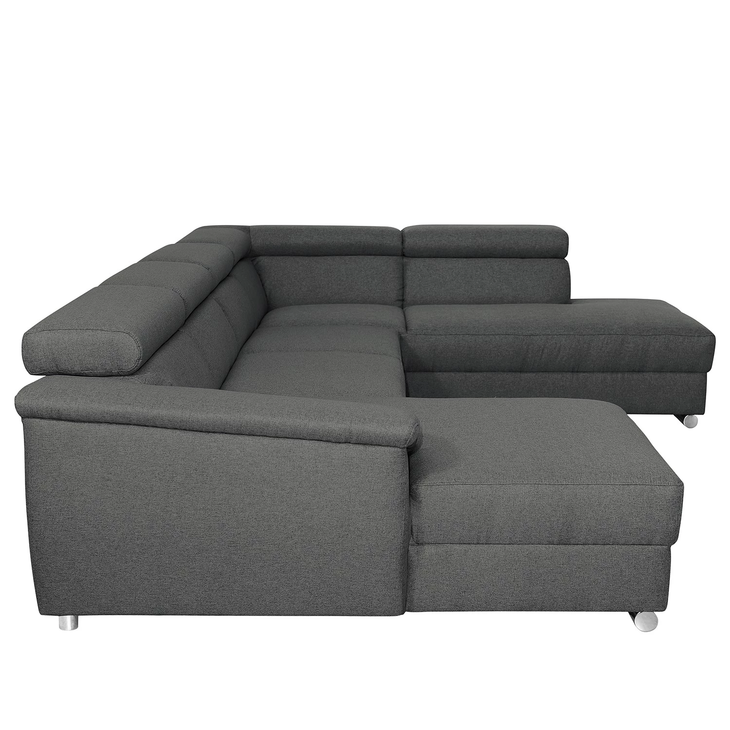 Modoform Canapé panoramique Swain - Tissu - Anthracite - Méridienne courte à gauche (vue de face) - Avec fonction couchage 6 Modoform Canapé panoramique Swain - Tissu - Anthracite - Méridienne courte à gauche (vue de face) - Avec fonction couchage – Image 6