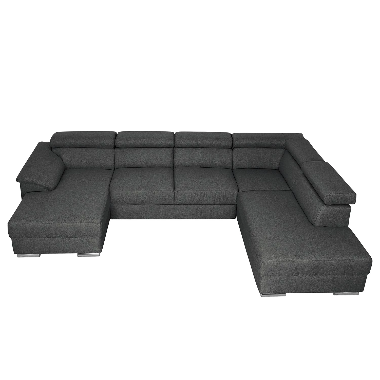 Modoform Canapé panoramique Swain - Tissu - Anthracite - Méridienne courte à gauche (vue de face) - Avec fonction couchage 8 Modoform Canapé panoramique Swain - Tissu - Anthracite - Méridienne courte à gauche (vue de face) - Avec fonction couchage – Image 8