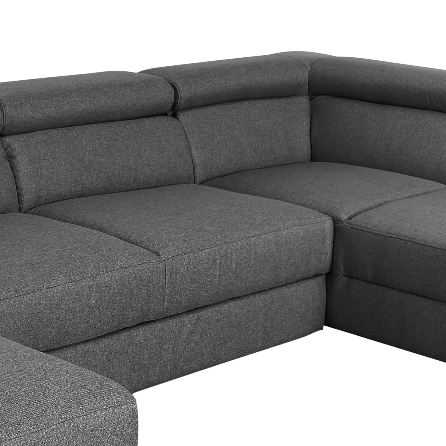 Modoform Canapé panoramique Swain - Tissu - Anthracite - Méridienne courte à gauche (vue de face) - Avec fonction couchage 10 Modoform Canapé panoramique Swain - Tissu - Anthracite - Méridienne courte à gauche (vue de face) - Avec fonction couchage – Image 10