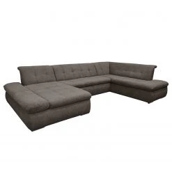 Loftscape Canapé panoramique Lemley - Tissu - Gris foncé - Méridienne courte à gauche (vue de face) - Sans fonction