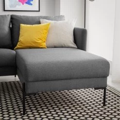 Fredriks Canapé d’angle Pratt - Tissu - Gris foncé - Méridienne courte à droite (vue de face) -Canapés Soldes Magasin 1000183796 210323 15245901888 MOOD DETAILS P000000001000183796 mood