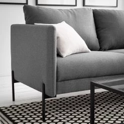 Fredriks Canapé d’angle Pratt - Tissu - Gris foncé - Méridienne courte à droite (vue de face) -Canapés Soldes Magasin 1000183796 210323 15245901889 DETAILS P000000001000183796