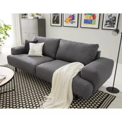 Fredriks Canapé Nampa II (3 places) - Tissu - Gris clair -Canapés Soldes Magasin 1000183921 200211 09331600002 MOOD DETAILS P000000001000183921 mood