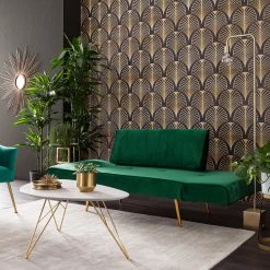 Jack & Alice Canapé convertible Behram III - Velours - Vert foncé 26 Jack & Alice Canapé convertible Behram III - Velours - Vert foncé -Canapés Soldes Magasin 1000183953 200408 21120300003 DETAILS P000000001000183953