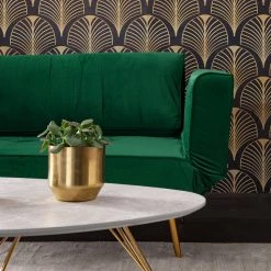 Jack & Alice Canapé convertible Behram III - Velours - Vert foncé 44 Jack & Alice Canapé convertible Behram III - Velours - Vert foncé -Canapés Soldes Magasin 1000183953 200408 21120600006 DETAILS P000000001000183953