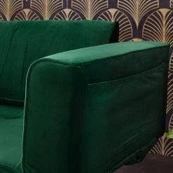 Jack & Alice Canapé convertible Behram III - Velours - Vert foncé 41 Jack & Alice Canapé convertible Behram III - Velours - Vert foncé -Canapés Soldes Magasin 1000183953 200408 21120900008 DETAILS P000000001000183953