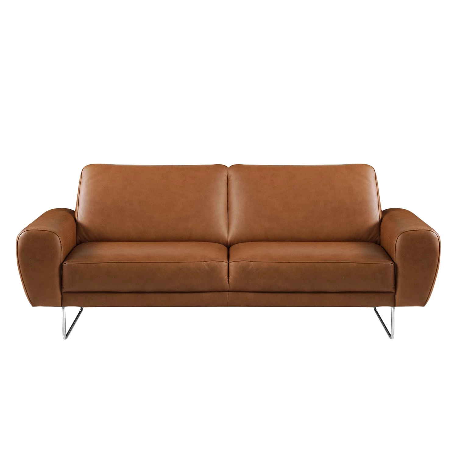 Loftscape Canapé Kerman (2 places) - Cuir véritable - Cognac 3 Loftscape Canapé Kerman (2 places) - Cuir véritable - Cognac – Image 3