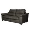 Modoform Canapé Lamexa I (2 places) - Cuir véritable - Gris foncé - Sans fonction