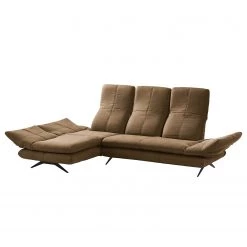 Loftscape Canapé d’angle Whaltey III - Aspect cuir vieilli - Latte macchiatto - Méridienne courte à gauche (vue de face) -Canapés Soldes Magasin 1000186825 210323 15270102210 DETAILS P000000001000186825