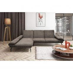 Loftscape Canapé d’angle Morell I - Microfibre - Taupe - Méridienne courte à gauche (vue de face) -Canapés Soldes Magasin 1000186846 191001 12495101514 MOOD DETAILS P000000001000186846 mood