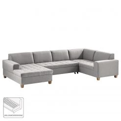 Ars Natura Canapé panoramique Roblin I - Tissu - Gris clair - Méridienne courte à gauche (vue de face) - Fonction couchage - Coffre de lit -Canapés Soldes Magasin 1000186847 210323 15271302238 DETAILS P000000001000186847