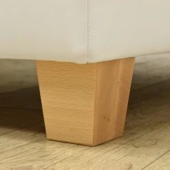 Ars Natura Canapé panoramique Roblin II - Tissu structuré / Imitation cuir - Gris / Blanc - Méridienne courte à droite (vue de face) - Fonction couchage - Coffre de lit -Canapés Soldes Magasin 1000186860 200723 19002100507 DETAILS P000000001000186860