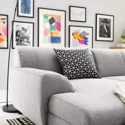 Loftscape Canapé d’angle Lefroy I - Tissu - Gris clair - Méridienne courte à gauche (vue de face) - Fonction couchage -Canapés Soldes Magasin 1000186899 200204 16352101274 DETAILS P000000001000186899