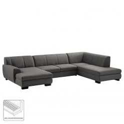 Loftscape Canapé panoramique Lefroy I - Tissage à plat - Gris foncé - Méridienne courte à gauche / longue à droite (vue de face) - Sans fonction -Canapés Soldes Magasin 1000186913 210323 15294202640 DETAILS P000000001000186913