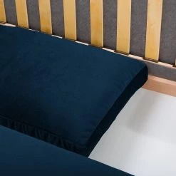 Jack & Alice Canapé convertible Latina XX - Velours - Bleu marine - Largeur : 185 cm -Canapés Soldes Magasin 1000188965 191203 11543600383 DETAILS P000000001000188965