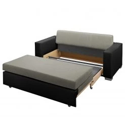Fredriks Canapé convertible Latina XXI - Imitation cuir / Tissé à plat - Noir / Gris - Largeur : 150 cm -Canapés Soldes Magasin 1000188971 191203 11543800450 DETAILS P000000001000188971