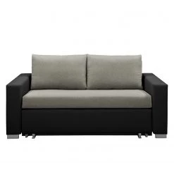 Fredriks Canapé convertible Latina XXI - Imitation cuir / Tissé à plat - Noir / Gris - Largeur : 150 cm -Canapés Soldes Magasin 1000188971 191203 11543800451 DETAILS P000000001000188971