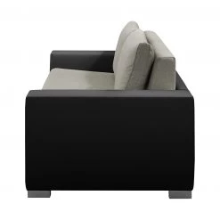 Fredriks Canapé convertible Latina XXI - Imitation cuir / Tissé à plat - Noir / Gris - Largeur : 150 cm -Canapés Soldes Magasin 1000188971 191203 11543800452 DETAILS P000000001000188971