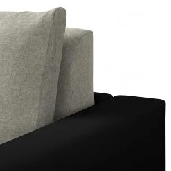 Fredriks Canapé convertible Latina XXI - Imitation cuir / Tissé à plat - Noir / Gris - Largeur : 150 cm -Canapés Soldes Magasin 1000188971 191203 11543800454 DETAILS P000000001000188971