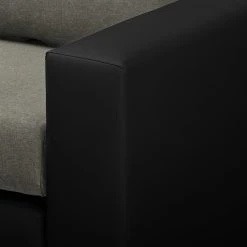 Fredriks Canapé convertible Latina XXI - Imitation cuir / Tissé à plat - Noir / Gris - Largeur : 150 cm -Canapés Soldes Magasin 1000188971 191203 11543800456 DETAILS P000000001000188971