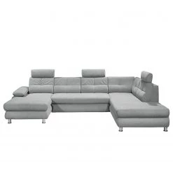 Fredriks Canapé panoramique Ordino - Tissu - Gris clair - Méridienne courte à gauche / longue à droite (vue de face) -Canapés Soldes Magasin 1000189388 191031 16401201048 DETAILS P000000001000189388