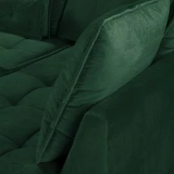 Jack & Alice Canapé panoramique Machado - Vert foncé - Méridienne courte à gauche / longue à droite (vue de face) -Canapés Soldes Magasin 1000189505 191011 18361500635 DETAILS P000000001000189505