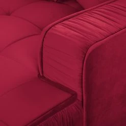 Jack & Alice Canapé d’angle Machado - Rouge - Méridienne courte à droite (vue de face) -Canapés Soldes Magasin 1000189522 191011 18363200786 DETAILS P000000001000189522