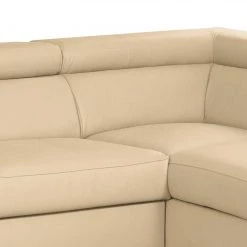 Loftscape Canapé d’angle Martinez - Cuir véritable / Imitation cuir - Beige chaud - Méridienne longue à droite (vue de face) - Fonction couchage - Coffre de lit -Canapés Soldes Magasin 1000189591 191016 15032600319 DETAILS P000000001000189591