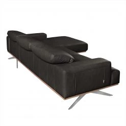 Loftscape Canapé d’angle Iglesia - Cuir véritable - Cuir Nadra: Noir - Méridienne courte à droite (vue de face) - Argenté - Hêtre 18 Loftscape Canapé d’angle Iglesia - Cuir véritable - Cuir Nadra: Noir - Méridienne courte à droite (vue de face) - Argenté - Hêtre -Canapés Soldes Magasin 1000189637 200102 11281200146 DETAILS P000000001000189637