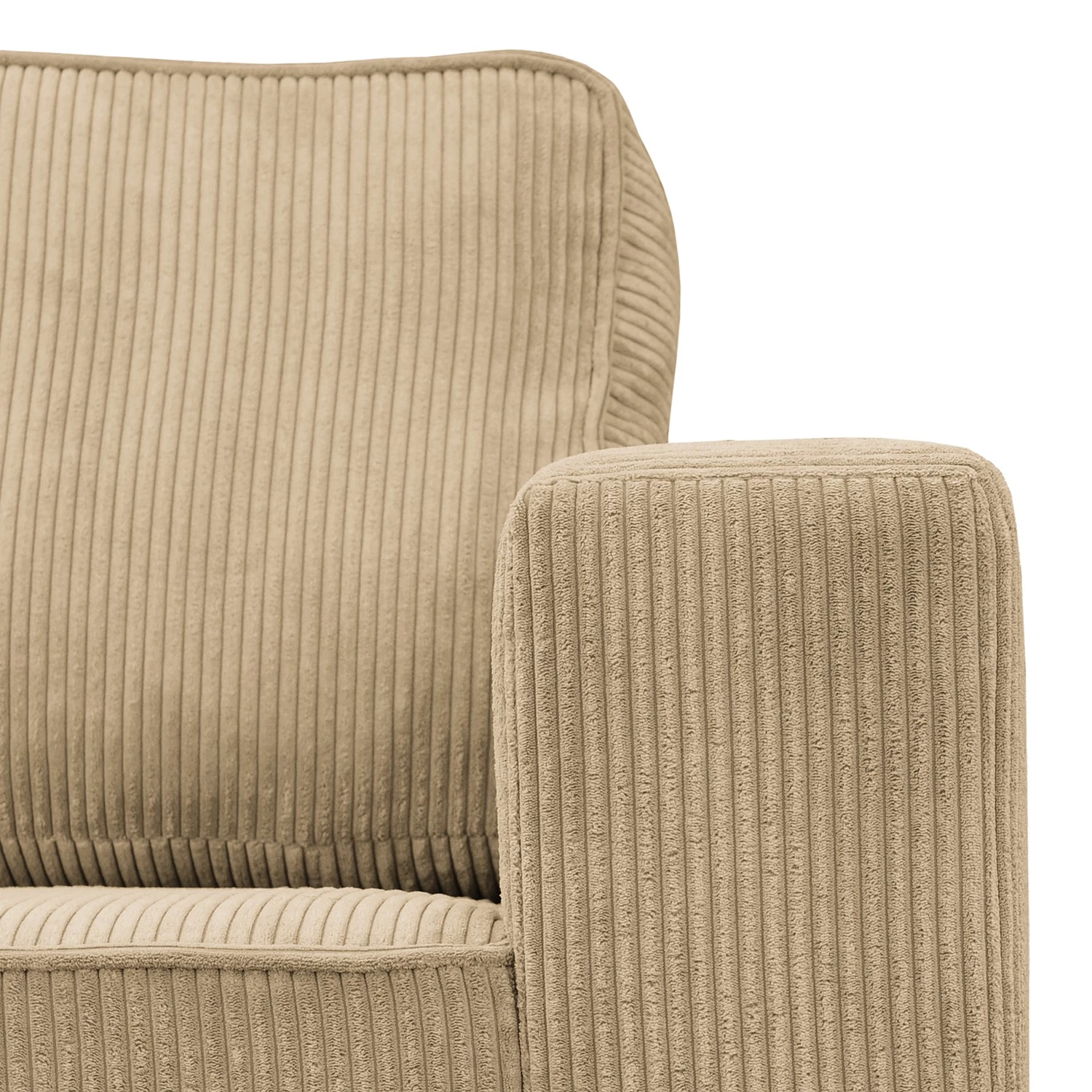 Ars Natura Canapé d’angle Jacuma - Velours côtelé - Beige - Méridienne longue à gauche (vue de face) 7 Ars Natura Canapé d’angle Jacuma - Velours côtelé - Beige - Méridienne longue à gauche (vue de face) – Image 7