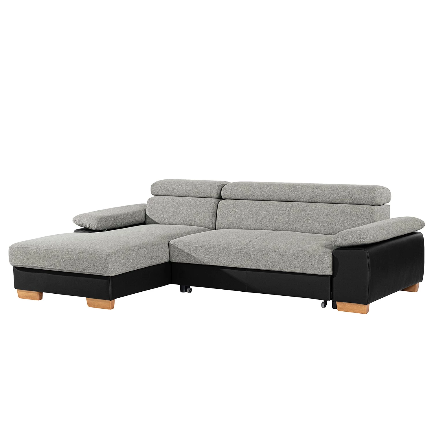 Loftscape Canapé d’angle Sully - Noir / Gris clair - Méridienne courte à gauche (vue de face) 1 Loftscape Canapé d’angle Sully - Noir / Gris clair - Méridienne courte à gauche (vue de face)