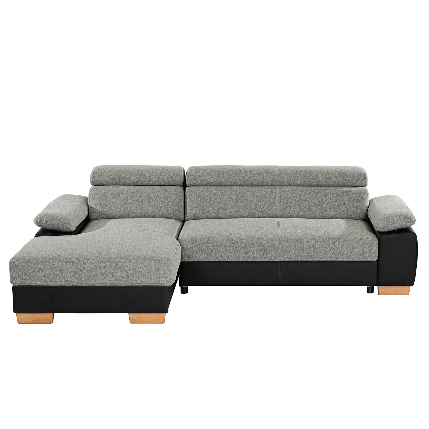 Loftscape Canapé d’angle Sully - Noir / Gris clair - Méridienne courte à gauche (vue de face) 4 Loftscape Canapé d’angle Sully - Noir / Gris clair - Méridienne courte à gauche (vue de face) – Image 4