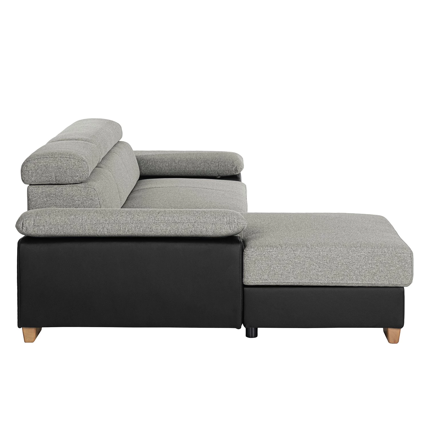 Loftscape Canapé d’angle Sully - Noir / Gris clair - Méridienne courte à gauche (vue de face) 5 Loftscape Canapé d’angle Sully - Noir / Gris clair - Méridienne courte à gauche (vue de face) – Image 5