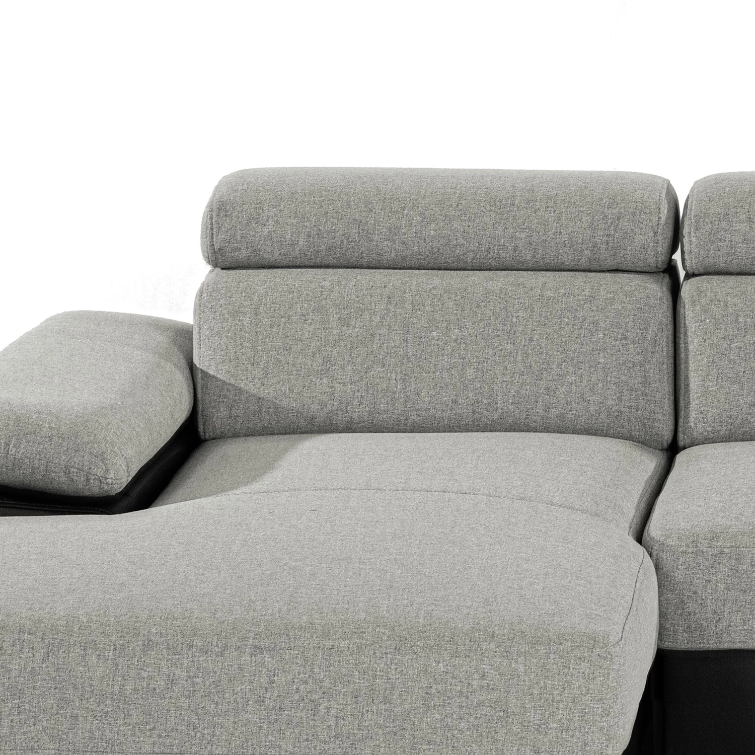 Loftscape Canapé d’angle Sully - Noir / Gris clair - Méridienne courte à gauche (vue de face) 7 Loftscape Canapé d’angle Sully - Noir / Gris clair - Méridienne courte à gauche (vue de face) – Image 7