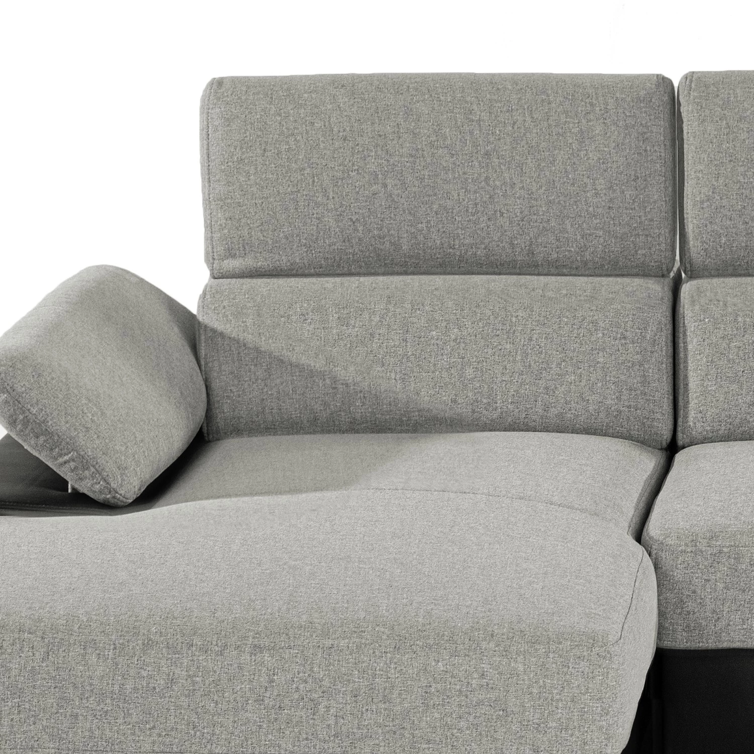 Loftscape Canapé d’angle Sully - Noir / Gris clair - Méridienne courte à gauche (vue de face) 8 Loftscape Canapé d’angle Sully - Noir / Gris clair - Méridienne courte à gauche (vue de face) – Image 8