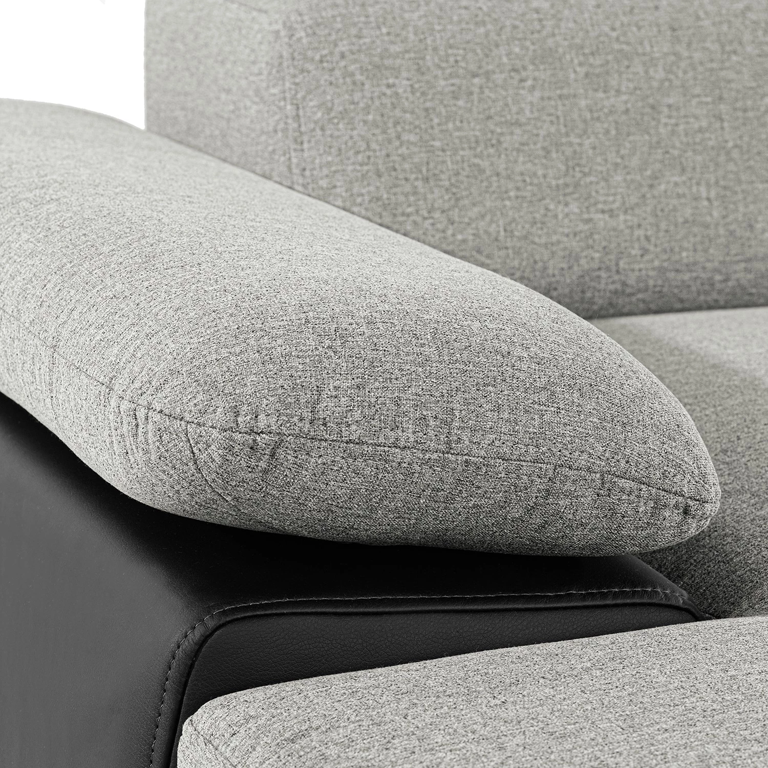 Loftscape Canapé d’angle Sully - Noir / Gris clair - Méridienne courte à gauche (vue de face) 10 Loftscape Canapé d’angle Sully - Noir / Gris clair - Méridienne courte à gauche (vue de face) – Image 10