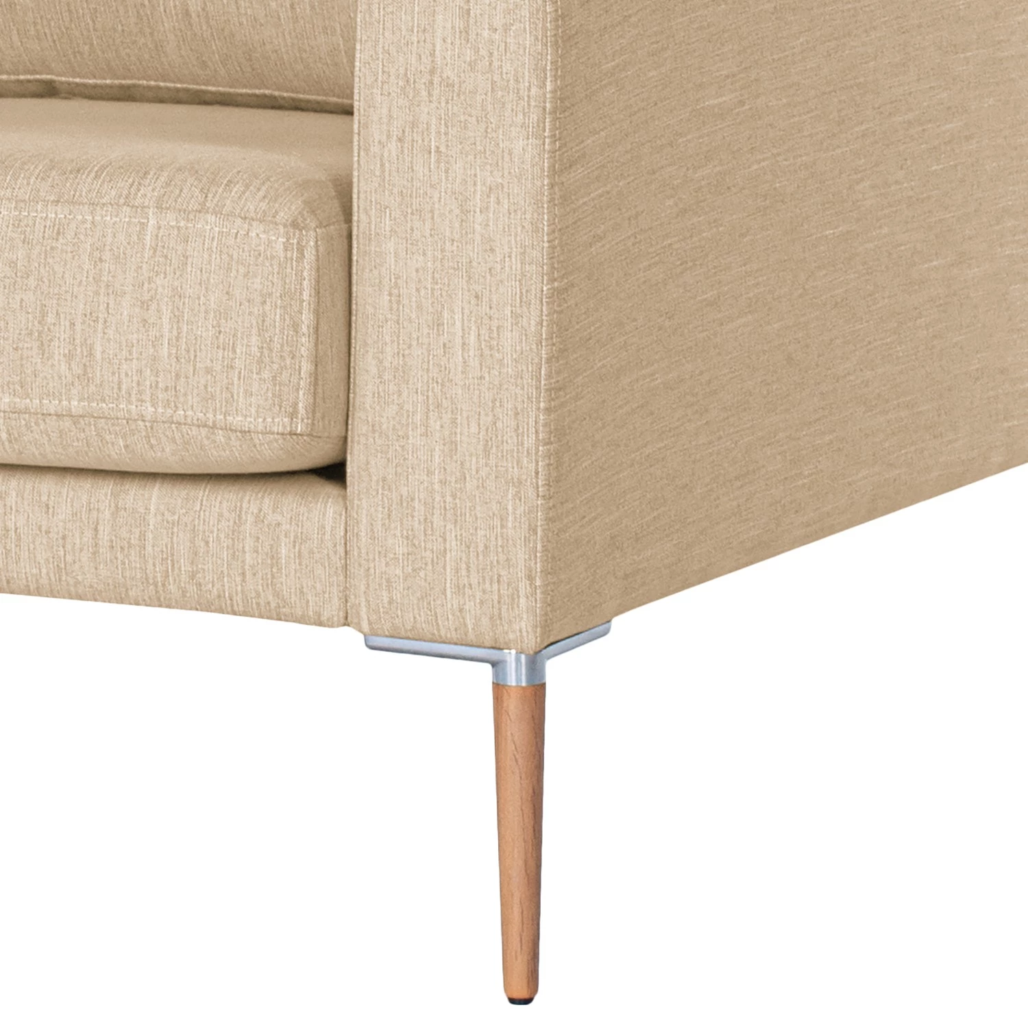 Norrwood Canapé Sauvo I (3 places) - Velours - Tissu Meara: Beige 8 Norrwood Canapé Sauvo I (3 places) - Velours - Tissu Meara: Beige – Image 8