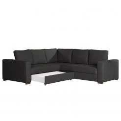 Loftscape Canapé d’angle Woodway I - Tissu - Noir - Méridienne longue à gauche (vue de face) - Plateau -Canapés Soldes Magasin 1000192962 191204 13432701433 DETAILS P000000001000192962