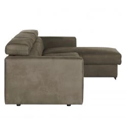 Loftscape Canapé d’angle Wissant I - Aspect cuir vieilli - Microfibre Bice: Marron foncé -Canapés Soldes Magasin 1000193002 191204 13435201953 DETAILS P000000001000193002