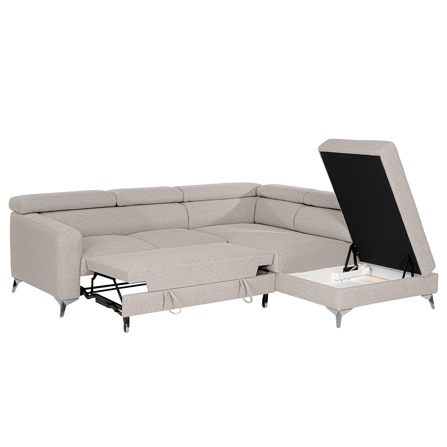 Loftscape Canapé d’angle Nonza II - Tissu - Cachemire - Méridienne longue à droite (vue de face) 4 Loftscape Canapé d’angle Nonza II - Tissu - Cachemire - Méridienne longue à droite (vue de face) – Image 4