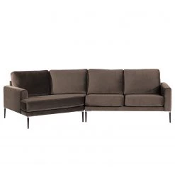 Norrwood Canapé d’angle Sauvo I - Velours - Velours Ravi: Marron - Méridienne courte à gauche (vue de face) -Canapés Soldes Magasin 1000193062 191204 13443202749 DETAILS P000000001000193062