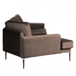 Norrwood Canapé d’angle Sauvo I - Velours - Velours Ravi: Marron - Méridienne courte à gauche (vue de face) -Canapés Soldes Magasin 1000193062 191204 13443202752 DETAILS P000000001000193062