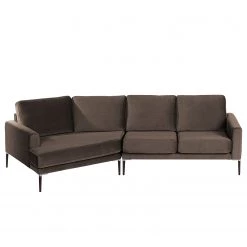 Norrwood Canapé d’angle Sauvo I - Velours - Velours Ravi: Marron - Méridienne courte à gauche (vue de face) -Canapés Soldes Magasin 1000193062 191204 13443202754 DETAILS P000000001000193062
