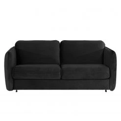 Norrwood Canapé convertible Kayla I - Velours - Velours Ravi: Noir -Canapés Soldes Magasin 1000193830 191212 16451400196 DETAILS P000000001000193830