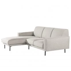 Norrwood Canapé d’angle Medan - Tissu - Gris clair - Méridienne courte à gauche (vue de face)