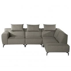 Loftscape Canapé d’angle Manot II - Tissu - Gris - Méridienne longue à droite (vue de face) - Sans fonction -Canapés Soldes Magasin 1000193958 191212 16472501588 DETAILS P000000001000193958